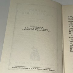 Modern French Verse (L.R.Gleed & J.Baswitz – 1928) Hardcover Book First Edition